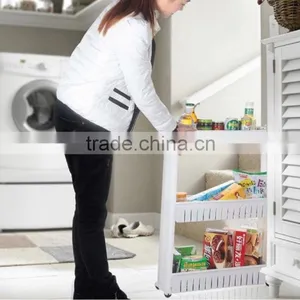 Kawachi Multipurpose Removable 3 Layer Plastic Storage Rack Kitchen & Bathroom Gap Commodity Shelf thumbnail-5