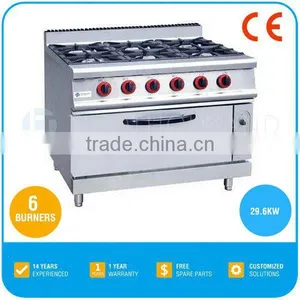 6 Burners, 1 Baking Oven - Gas Oven, 29.6Kw, CE, TT-WE420D thumbnail-1