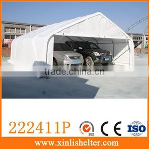 Peak Waterproof Two-Car Garage Shed thumbnail-1