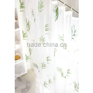PEVA Shower Curtain Leaves 180cm thumbnail-1