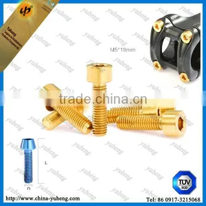 OEM Gr1 Gr2 Gr5 Colorful Titanium Bolt M5 thumbnail-1