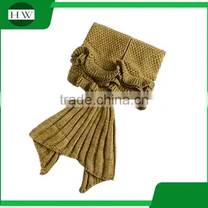 Best Christmas Gift Soft Fiber Baby Kids Children Knitted Crochet Mermaid Blanket Tail thumbnail-4