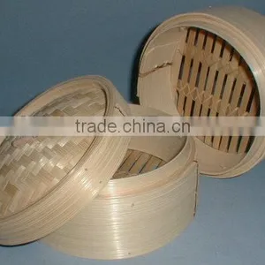 Round Shapenatural Mountain Bamboo Material Food Dumpling Steamer thumbnail-2