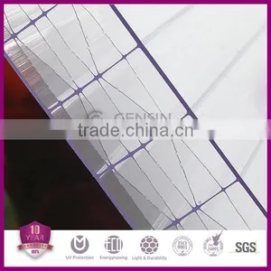 Low U-value 100% Virgin Raw PC Resin 80 Micron UV Coating 38mm Thickness 8-wall Diamond Structure Polycarbonate Sheet Multiwall thumbnail-2