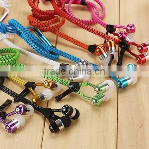Creative Zipper Metal Earphone OEM Luminous Earphones thumbnail-2