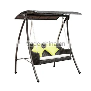 2016 Rattan Swing Chair Garden Patio Swinging Hammock Bench Seat Bed Lounger 3 Seater thumbnail-4
