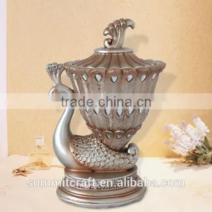 European Ancient Silver High-grade Peacock Trinket Boxes thumbnail-1