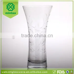 Hand Carved Crystal Glass Vase thumbnail-1