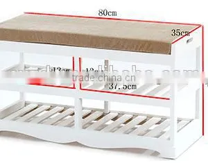 Solid Wood With Pads Two Layers of Stool in Shoes thumbnail-4