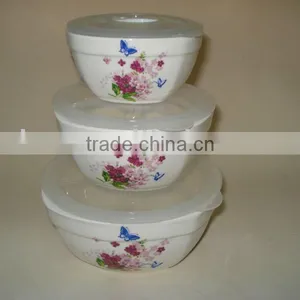 Porcelain Food Storage Fresh Seal Bowl Set thumbnail-1