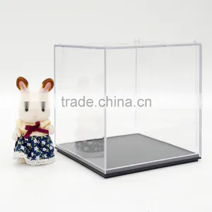 Clear Acrylic/Plastic Doll Box for Display Case Dustproof Tray Protection Cube 3.9"H thumbnail-1