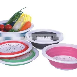 Oval TPR Folding Collapsible Colander Strainer thumbnail-4