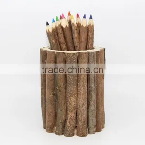 12 Pcs Pine Coloring Pencil, 12 Nature Wooden Coloring Pencil, 12 Pieces Eco-Friendly Color Pencil thumbnail-2