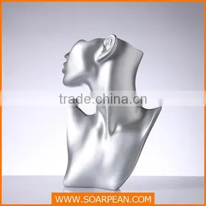 Customized Jewellery Display Fiberglass Mannequin Head thumbnail-5