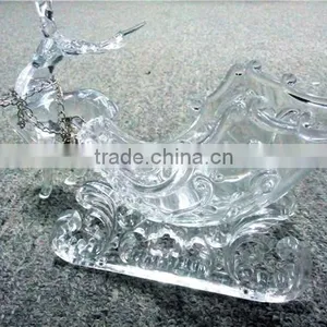 2016 Hot Sale Three Acrylic Reindeer and Sleigh Christmas Decoration thumbnail-6