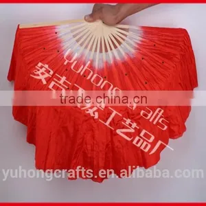 Folk Art Handmade Silk Chinese Dance Fan thumbnail-1