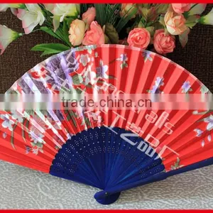 The Existing Fabric Folding Fan With Bamboo Ribs thumbnail-5