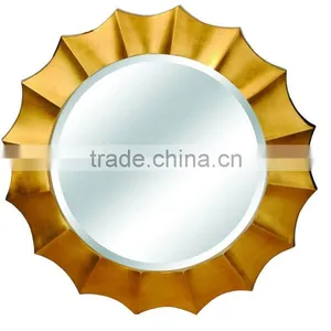 PU Gold Finish Ornate Decorative Wonderful Antique Wall Decor Mirror thumbnail-1