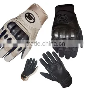 Carbon Fiber Shell Knuckle Protection Sports Safety Gloves Genuine Leather Tactical Gloves thumbnail-1