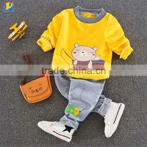 Children Hoodies Sweatshirt Suit 100% Cotton Cartoon Sports Suit Wholesale thumbnail-2