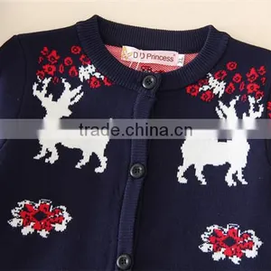 Girls Sika Deer Pattern Cardigans/ New Fashion 2015 Korean Style Children Cardigan Tops Kids Clothes Girls Long Sleeve CS151014 thumbnail-3