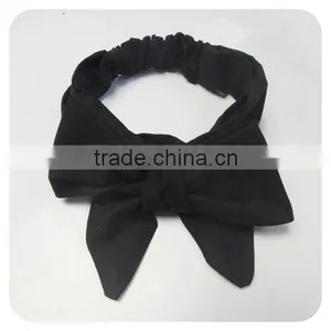 2017 New Fashion Cotton Knot Messy Bow Baby Girls Headband thumbnail-2