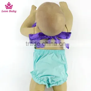 OEM Manufacturer Boutique Baby Swimwear Kids Sequins Beachwear With Headband thumbnail-4