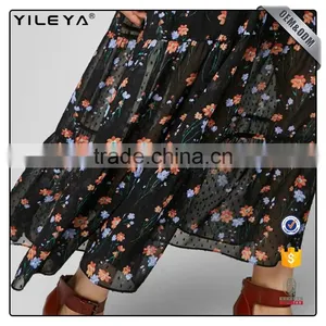 Custom Factory Service Modern Style Casual Women's Summer Long Chiffon Floral Maxi Dresses 2017 thumbnail-6