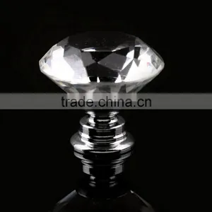 2017 Hot Sale 10 Pcs/Pack 30mm Diamond Shape Crystal Glass Drawer Cabinet Knobs Pull Handles Door Wardrobe Hardware Accessories thumbnail-2