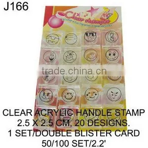 J166 CLEAR ACRYLIC HANDLE STAMP thumbnail-1