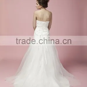 Mermaid Sweetheart Neck With Bead Wedding Dress Lace GOWN AS28302 thumbnail-2