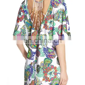 C74 Custom Print Tunic Beach Cover Up thumbnail-3