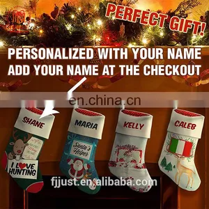 Hot Sale Candy Boots Cotton Patches Christmas Stockings White thumbnail-1