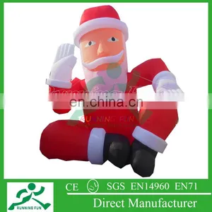 2015 Funny Inflatable Western Christmas Decorations Sitting Santa thumbnail-1