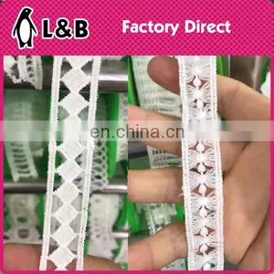 White Milk Silk Trims Embroidered Chemical Water Soluble Lace thumbnail-5