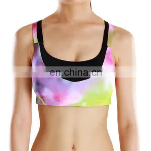 Wholesale Spandex / Lycra Fitness Clothing Women Printed Sports Bra#S150039 thumbnail-6