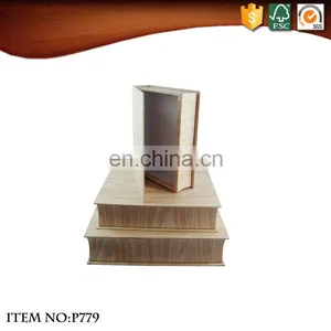 Wholesale Wooden Paper Fake Book Customize Design Storage Book Shaped Gift Box,book Shape Box With Magnet thumbnail-1