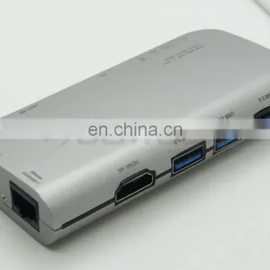 USB C Hub 8 in 1 Multi Port Adapter Type C Combo Hub for Macbook Pro thumbnail-6