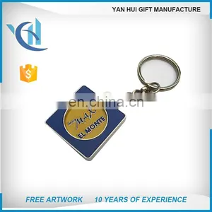 Custom Logo Coin Keychain Supermarket Trolley Coin Key Ring thumbnail-1