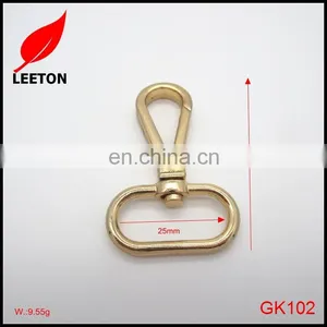 Good Quality 1.0inch Purse Light Gold Swivel Snap Hook thumbnail-5