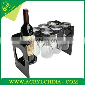 Supply Acrylic Wine Glasses Bottle Rack Holder Wholesale thumbnail-1