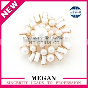 Round Pearl and Rhinestone Buttons thumbnail-2