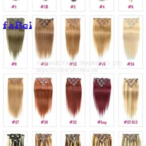 Free Sample for Black/white Women,clip in Hair Extension Clip,clip in Cheap Human Hair Extension Price thumbnail-3