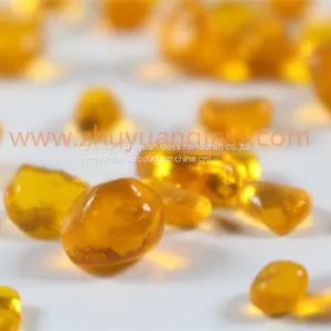 Shandong Zhuyuan Export Recycle Glass Bead Intermix 1-3mm3-6mm6-9mm Orange Yellow Aggregates Glass Bead thumbnail-3