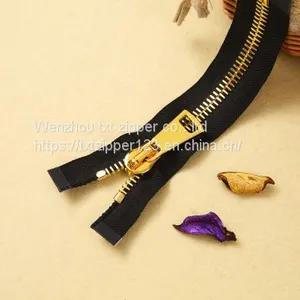 #3 #4 #5 #8 #10 Metal Brass Zipper With Swiss Teeth Open End thumbnail-4