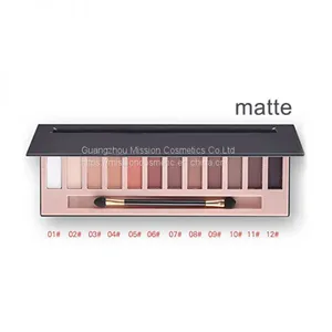 12 Colour Eye Shadow With Single Brush Pen Mirror thumbnail-1