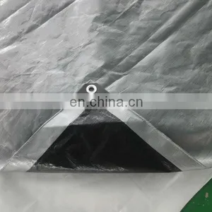SILVER/BLACK HEAVY DUTY TARPAULIN MADE IN VIETNAM thumbnail-1