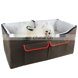 Dog Booster Car Seat Pet Bed at Home With Pockets and Carrying Case Easy Storage and Portable thumbnail-1