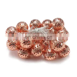 Led Fairy Metal Iron Morocco Ball Light For Christmas Tree Decoration Diwali Home Bedroom Garden Lights Holiday Lighting thumbnail-1