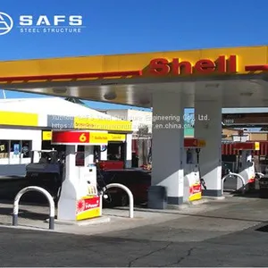 Easy Installation Steel Space Frame Petrol Station Canopy thumbnail-1